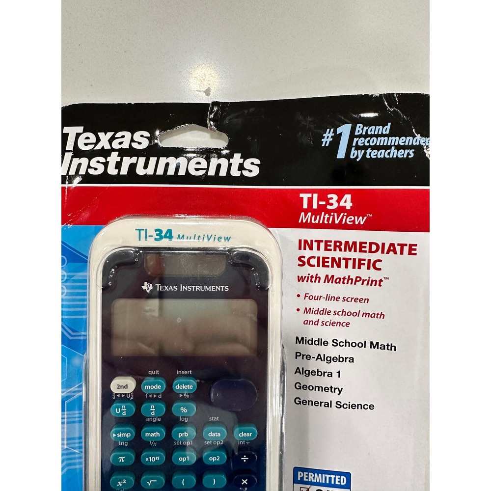 NEW Texas Instruments TI-34 MultiView Intermediate Scientific Calculator - Picture 2 of 3